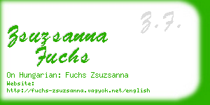 zsuzsanna fuchs business card